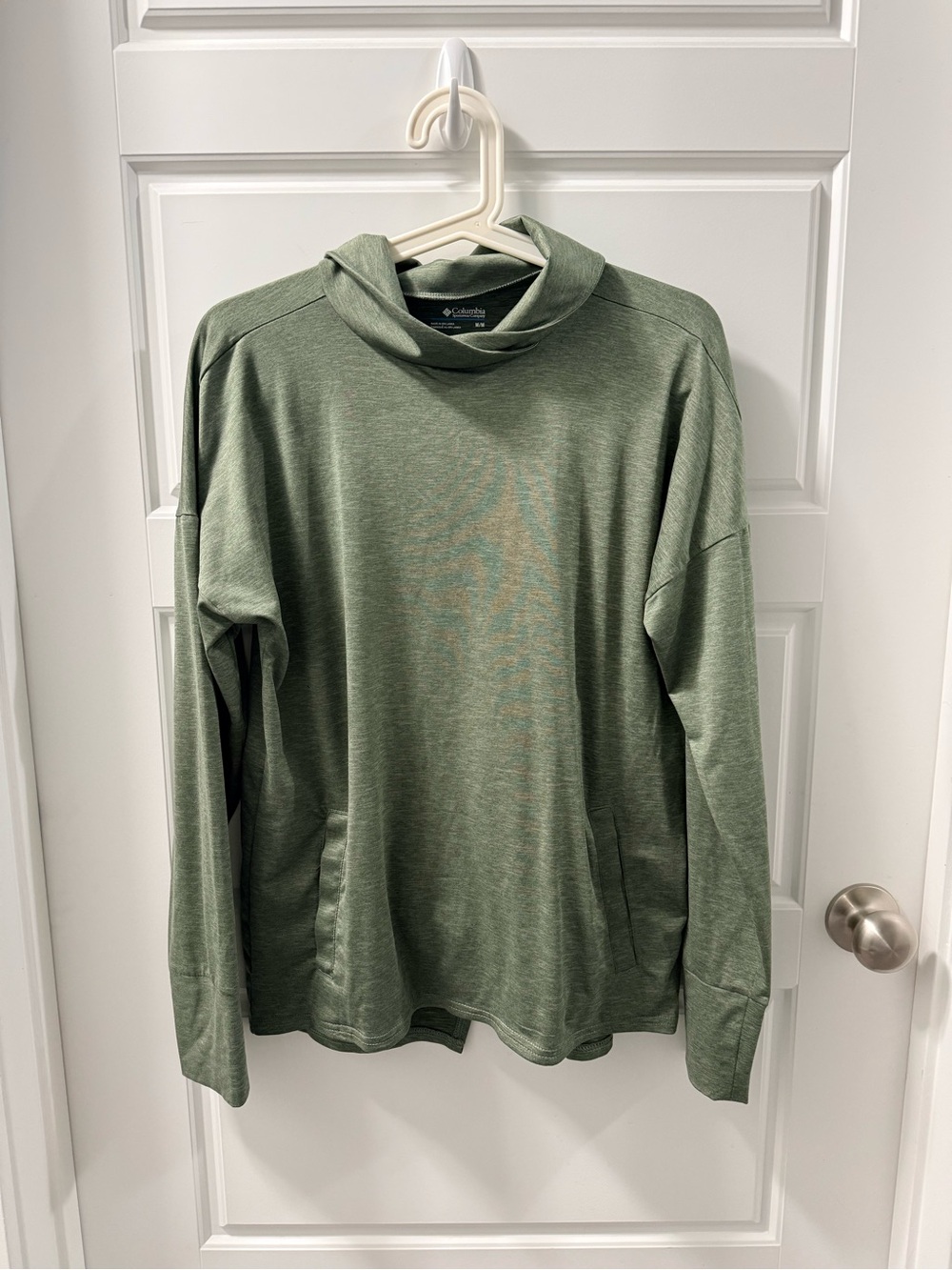 Columbia Heathered Sage Green Pullover Hoodie